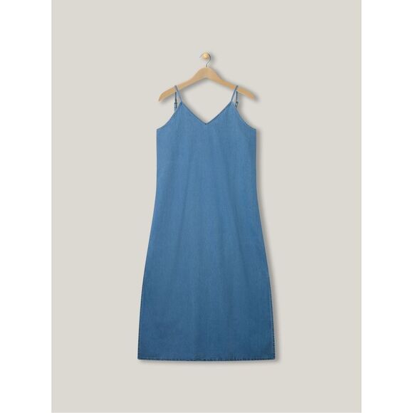 NWT The Simple Folk Women’s Denim Cami Tank Maxi Dress - Picture 6 of 6